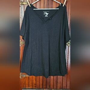 Just My Size Black Graphic Tee